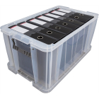EZY Box 54L - Transparante A4 archiefdoos met grijse handvaten_2