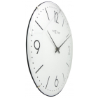 Wandklok NeXtime dia. 35 cm, bol glas, wit, 'Basic Dome'-1