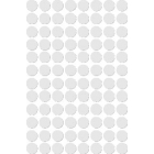 Apli ronde etiketten in etui diameter 8 mm, wit, 480 stuks, 96 per blad (1183)
