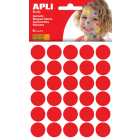 Apli Kids stickers, cirkel diameter 20 mm, blister met 180 stuks, rood