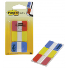 Post-it Index Strong, ft 25,4 x 38 mm, set van 3 kleuren (rood, geel en blauw), 22 tabs per kleur