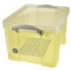 Really Useful Box opbergdoos 35 liter, transparant geel