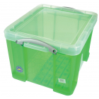 Really Useful Box opbergdoos 35 liter, transparant groen
