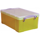 Really Useful Box opbergdoos 9 liter, transparant geel