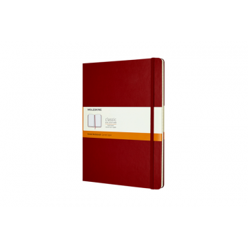 Notitieboek Moleskine XL 190x250mm blanco hard cover scarlet red