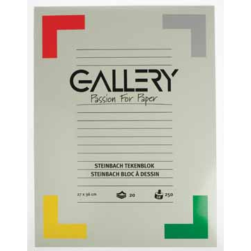 Gallery Steinbach tekenblok, gekorreld, ft 27 x 36 cm, 250 g/m², blok van 20 vel