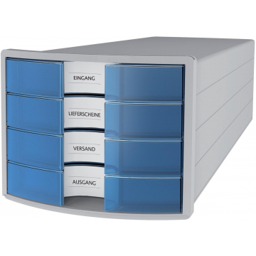 Han ladenblok Impuls, gesloten laden, translucent-blauw