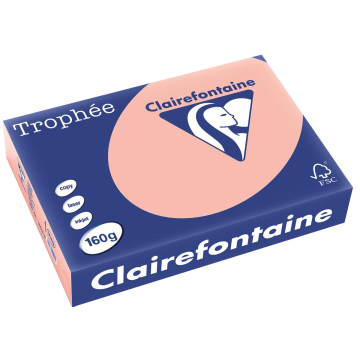 Clairefontaine Trophée Pastel, gekleurd papier, A4, 160 g, 250 vel, perzik