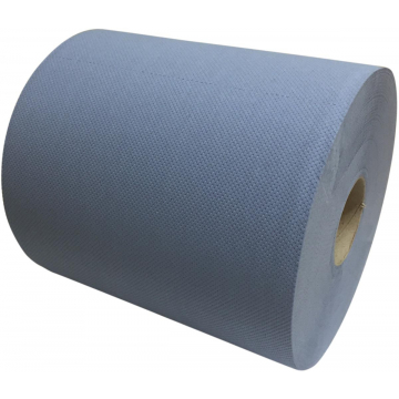Poetspapier, blauw, 2-laags, 360 M, pak van 2 rollen