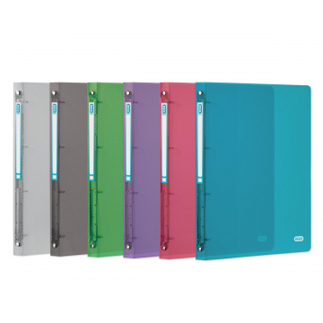 Elba ringmap Hawaï, voor ft A4, rug van 2 cm , 4 O-ringen van 15 mm, uit PP, geassorteerde kleuren