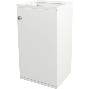 V-part modulaire afvalbak met deur en zakhouder 85 l, wit