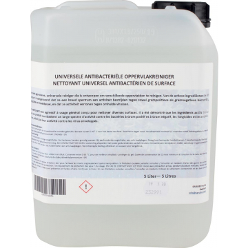 Universele antibacteriële oppervlaktereiniger, bidon van 5 liter