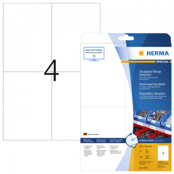 Etiket HERMA 4697 105x148mm weerbestendig wit 100stuks