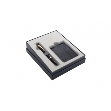 Cadeauset Parker balpen Urban Muted Black GT M met kaarthouder