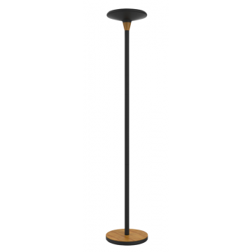 Vloerlamp Unilux Baly LED bamboe zwart
