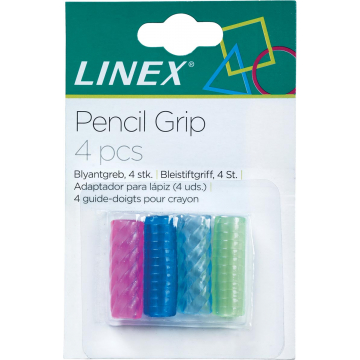 Linex pen en potlood grip, blister van 4 stuks