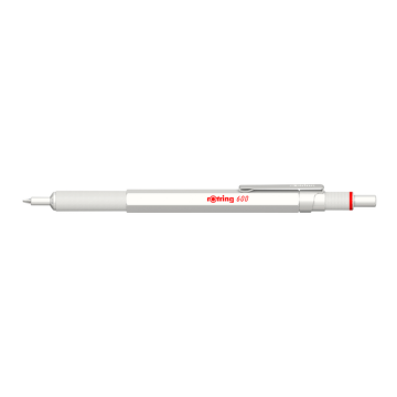 Balpen rOtring 600 parelmoer wit medium