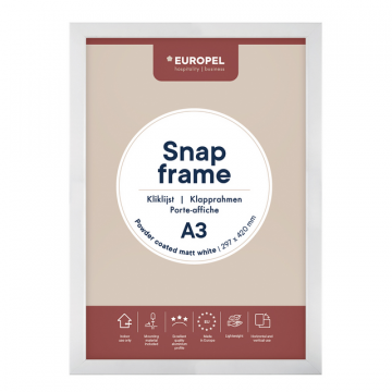 Kliklijst Europel A3 25mm mat wit