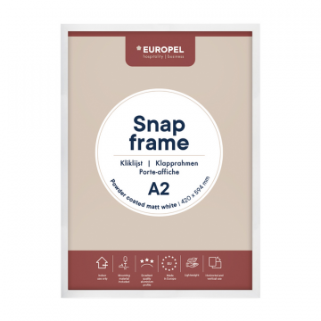 Kliklijst Europel A2 25mm mat wit