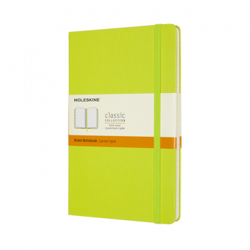 Notitieboek Moleskine large 130x210mm lijn hard cover lemon green