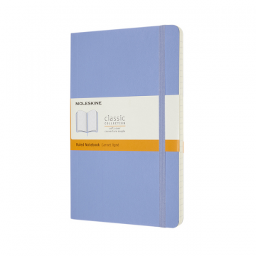 Notitieboek Moleskine large 130x210mm lijn soft cover hydrangea blue