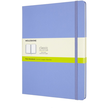 Notitieboek Moleskine XL 190x250mm blanco hard cover hydrangea blue