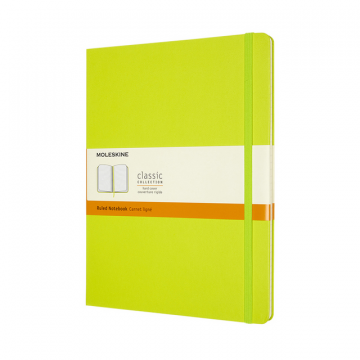 Notitieboek Moleskine XL 190x250mm lijn hard cover lemon green