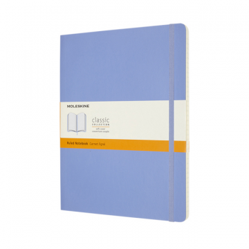 Notitieboek Moleskine XL 190x250mm lijn soft cover hydrangea blue