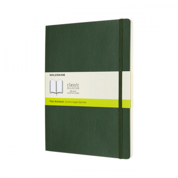 Notitieboek Moleskine XL 190x250mm blanco soft cover myrtle green
