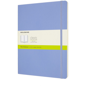 Notitieboek Moleskine XL 190x250mm blanco soft cover hydrangea blue
