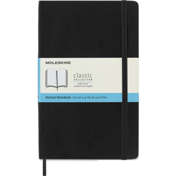 Notitieboek Moleskine large 130x210mm dots soft cover zwart