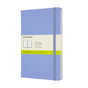 Notitieboek Moleskine large 130x210mm blanco hard cover hydrangea blue