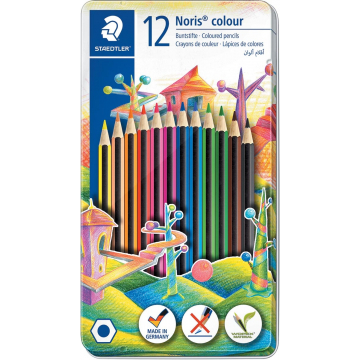 Staedler kleurpotloden Noris Colour, metalen doos 12 stuks