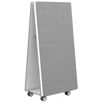 Nobo Move & Meet mobiel systeem met 2 whiteboard/memobord panelen, ft 180 x 90 cm
