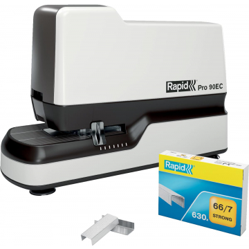 Rapid elektrische nietmachine Pro 90EC, contactloos, 50 blad, wit