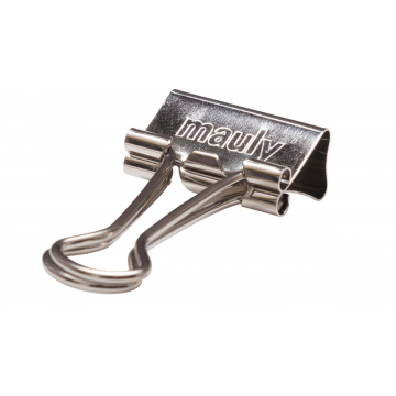Maul Foldbackclip Mauly 215, 19mm, zilver, blister van 12 stuks