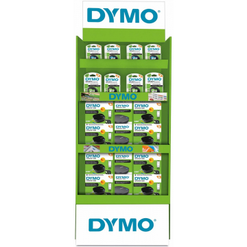 Display Dymo: 20 x LetraTag 200B promopack + 40 x tape (20 x papier en 20 x plastic)