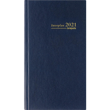 Brepols agenda Interplan Lima 6-talig, blauw