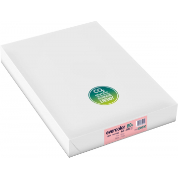 Clairefontaine Evercolor gekleurd gerecycleerd papier, A3, 80 g, 500 vel, roze