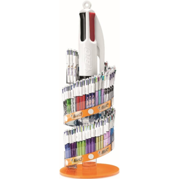 BIC Colours Family 4-kleurenbalpen, geassorteerde kleuren, display van 204 stuks