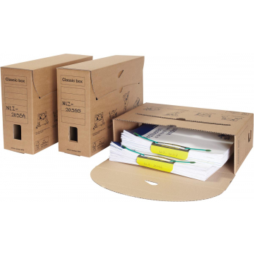 Loeff's Classic box archiefdoos, ft 370 x 260 x 115 mm, bruin, PK50