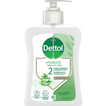 Dettol handzeep Hydrate, aloë vera en bamboe, flacon van 250 ml
