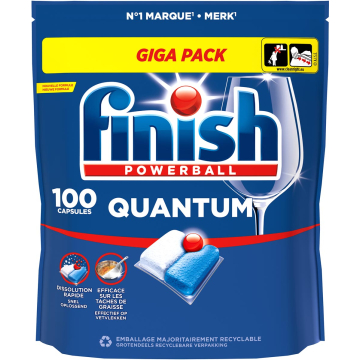 Finish Quantum Regular vaatwastabletten, pak van 100 capsules