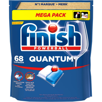 Finish Quantum Regular vaatwastabletten, pak van 68 capsules