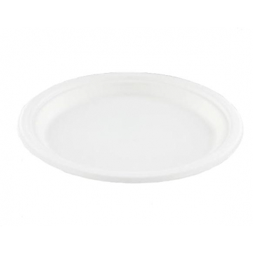 Conpax bord, 23 cm, suikerriet, wit, pak van 50 stuks