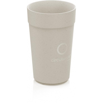 Conpax Circulware beker, 400 ml, PP, beige, pak van 16 stuks