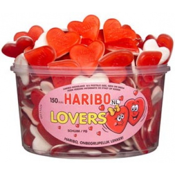 Haribo Lovers snoepgoed, pot van 150 stuks