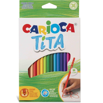 Carioca kleurpotlood Tita, 36 stuks in een kartonnen etui