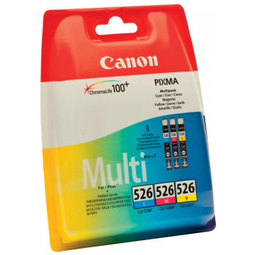 Canon inktcartridge CLI-526, 3 kleuren, 450 pagina's - OEM: 4541B009