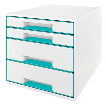 Leitz ladenblok WOW, 4 laden, wit/ijsblauw